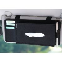 High Quality Car Sun Visor Hanging Wool Felt Tissue Box Napkin Holder Car Interior Supplies