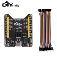 DIYmalls ESP8266 Burning Fixture Development Board Micro USB Port Onboard ESP-01S ESP-07S 12F Programer + Male to Female Jumper