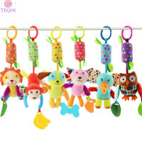 TEQIN Cartoon Animal Wind Chime Infant Rattles With Teether Crib Bed Stroller Hanging Pendant Toys