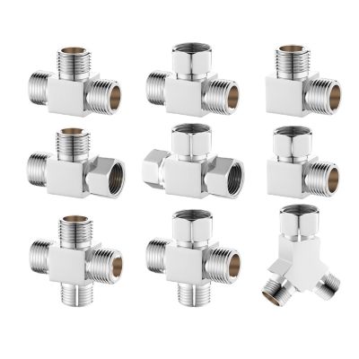 Thickened and Lengthened 1/2 Thread Brass Chrome Plated Water Separator Connector Fitting Adapter Pipe Aquarium Accessories