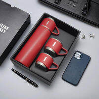 304 ของขวัญสูญญากาศสแตนเลส THERMOS ถ้วยชุดแบบพกพากีฬากระเป๋าถือของขวัญกล่องกาแฟ High-end ธุรกิจขวดน้ำ-mu xuan trade