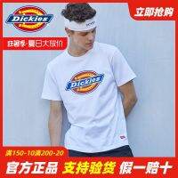 -♨✌Dickies2020เสื้อยืดผู้ชายเสื้อผ้าหน้าร้อนใหม่ด้านหน้าและด้านหลังโลโก้ขนาดใหญ่พิมพ์คอกลมแขนสั้น DK006099น้ำขึ้นน้ำลง