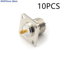 ¤ 10 PCS UHF Female SO-239 4 Hole Jack Square Shape Solder Cup Coax Connector for Radio Video Female UHF Panel Mount SO239