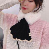 【CW】 New Woolen Scarf Warmth Imitation Fur Neck Protector Cold Thick