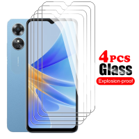 4 ชิ้นสำหรับ Oppo A17 A57 A77 5 กรัม 9H กระจกนิรภัยสำหรับ Oppoa17 Oppoa57 Oppoa77 ป้องกันหน้าจอ 17 57 77 ความปลอดภัยฟิล์มโทรศัพท์มือถือ-Bajinde