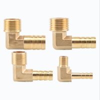 Brass Hose Barb Fitting Elbow 6mm-16mm Tail to 1/8 1/4 3/8 1/2 BSP Male Thread Pipe Barbed Coupler Connector Joint Adapter