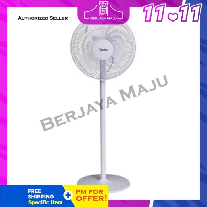 Midea 16 2 In 1 Adjustable Stand Fan Mf 16fs18c Wt White Lazada