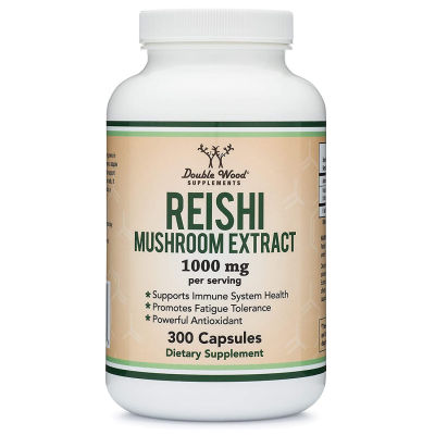 Double Wood Reishi Mushroom Extract 1000 mg 300 Capsules