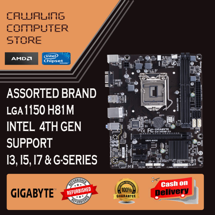 Motherboard LGA 1150 H81 LGA 1150 Support 4th Gen Intel Processors for