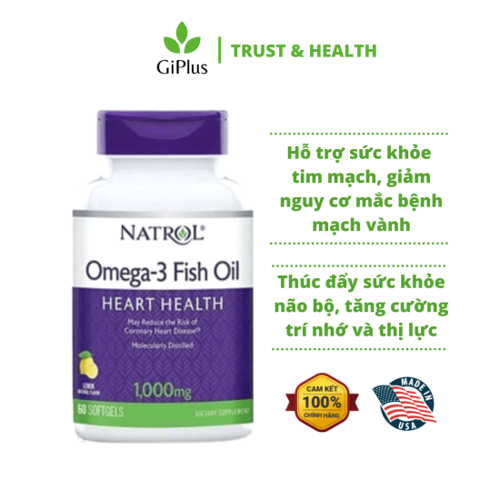 Viên uống dầu cá bổ sung omega-3 natrol omega - ảnh sản phẩm 1