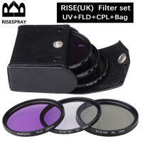 RISE(UK) 37/39/40.5/43/46/49/52/55/58/62/67/72/77/82MM 3 in 1 Lens Filter Set with Bag UV+CPL+FLD or ND8 for ALL Camera Lens-final1