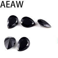 AEAW Pear Brilliant Cut 4X6Mm Black PearMoissanite Loose Stone VVS1การทดสอบเกรดตัดที่ยอดเยี่ยมบวก Lab Diamond