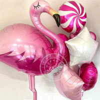 1 ชุดฮาวายปาร์ตี้ Flamingo ฟอยล์บอลลูนขนาดใหญ่ Globos ฮีเลียมวันเกิด Party Decor ฝักบัวอาบน้ำเด็ก Tropical ฤดูร้อนอุปกรณ์-mu xuan trade