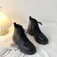 VVDDR16488บางรองเท้าสุทธิสีแดงความสูงที่เพิ่มขึ้นพื้นรองเท้าสไตล์อังกฤษ Dr. Martens รองเท้าบูทผู้หญิงรองเท้าสั้น2020ใหม่ Ins แฟชั่นทั้งหมดจับคู่ฤดูใบไม้ผลิและรองเท้าบูทฤดูใบไม้ร่วง