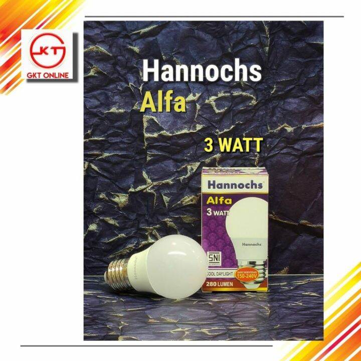 Lampu Led Bohlam Bulat Hannochs Alfa Watt Lampu Led Cahaya Putih Lazada Indonesia