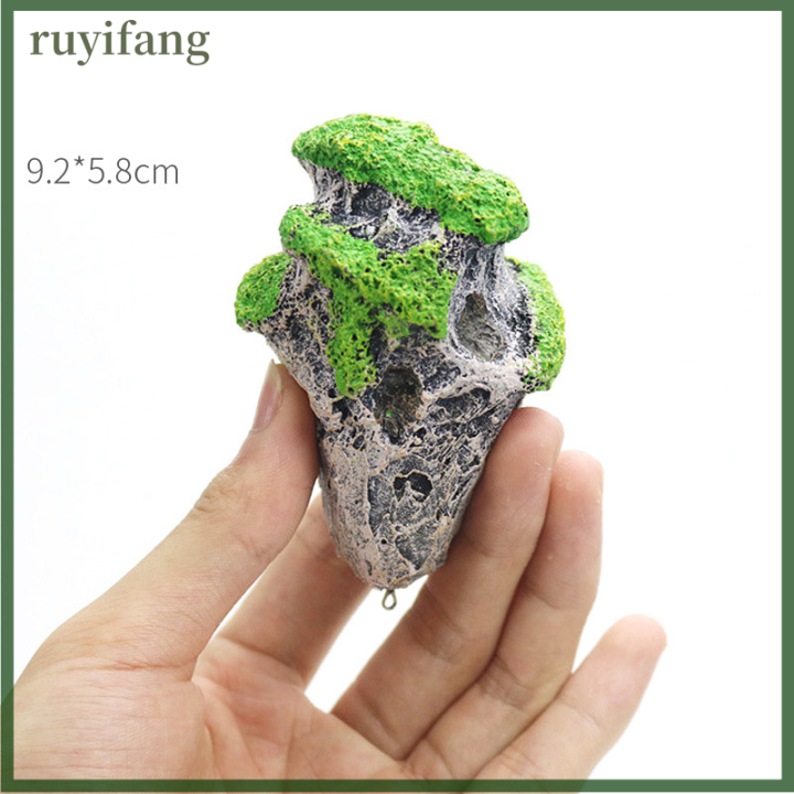 ruyifang-หินลอยลอยตกแต่งตู้ปลา-หินเทียมแขวนประดับตู้ปลาหินทิวทัศน์เครื่องประดับหินหินภูเขาไฟลอยได้
