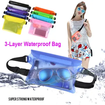 3 PCS Mobile Phone Waterproof Bag Swimming Diving Mobile Phone Sealed  Protective Cover With Survival Whistle, Specification： No Armband (White)