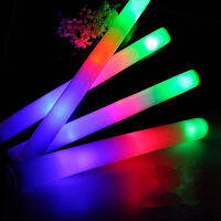 Glow Sticks Bulk-20 Pcs In The Dark Party Supplies,LED Foam Sticks 3โหมดสีสันกระพริบ Light Up ของเล่นจัดส่งฟรี