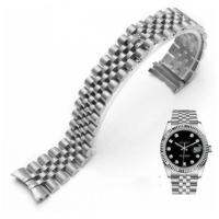 Replacement Rolex steel belt Mens 20mm female 13mm log type solid stainless steel five beads 【QYUE】