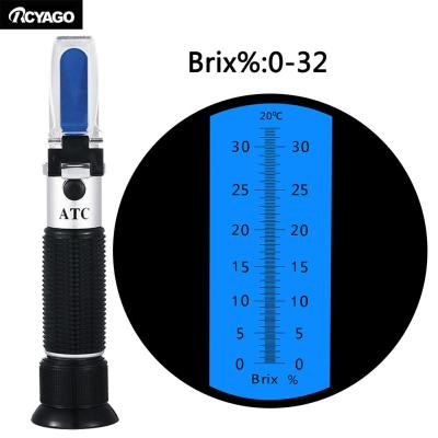 RCYAGOเครื่องวัดความหวาน0-32% Brix,ATCน้ำตาลเบียร์