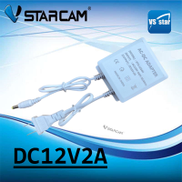 DC อะแดปเตอร์ Adapter 12V 2A 2000mA (DC 5.5*2MM)  /（สีขาว）สำหรับ Vstarcam และ IP CAMERA ทั่วไป ...