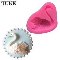 TUKE Swans แม่พิมพ์ซิลิโคน Sugarcraft Cupcake Baking Mould Fondant เค้กตกแต่งเครื่องมือช็อกโกแลต Pastry Baking Tool อุปกรณ์ครัว