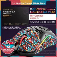 Hotline Games Colorful Mouse Grip Tape for Glorious Model O-  Minus Wireless Gaming Mouse Anti-slip Tape  Easy to Apply Basic Mice