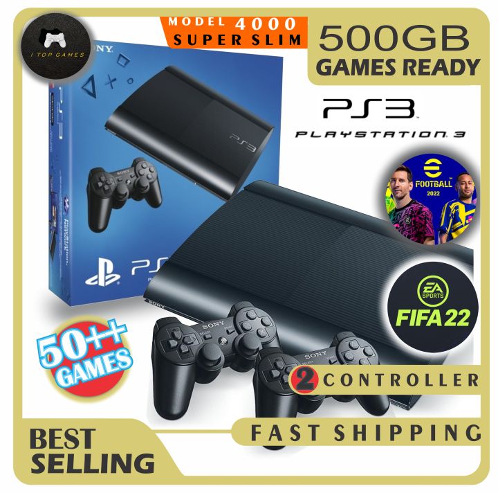 SONY PS3 PLAYSTATION 3 500GB SUPER SLIM FULL SET 2 CONTROLLER + + HDMI | Lazada