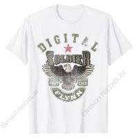 Digital Soldier Fight Like Flynn American T-Shirt Top T-shirts For Men Cosie Tops Tees Funky Normal Cotton