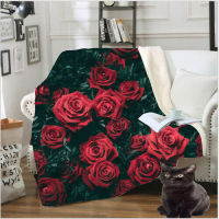 Flower rose gardening 3D Sherpa Blanket Sofa