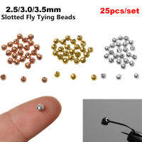 【cw】25Pcslot 2.5mm3.0mm3.5mm Durable Slotted Tungsten Beads Fly Tying Beads Tungsten Alloy Material Anti-Rust Fishing Accessorieshot