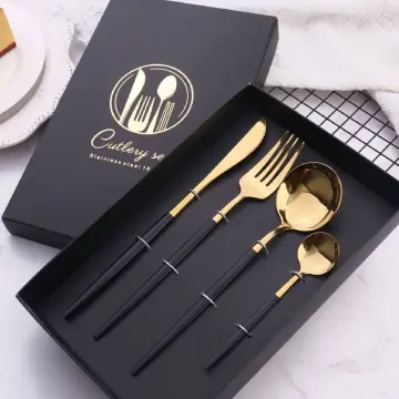 QIBOORUN Stainless Steel Kitchen Utensil Set -8 Cooking Utensils, Colorful  Titanium Plated Set Kitchen Tools Gadgets Cake Shovels/Plain Spatula