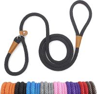 Slip Lead Dog Leash 6 FT x 0.5 inches Strong Heavy Duty Dog Rope Leash Braided Comfortable Handle for Small Medium Large Dogs