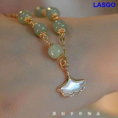 Sansheng 925 Silver Ginkgo 2022ผู้หญิงโซ่ไหปลาร้าใหม่นักเรียนที่ดีที่สุด