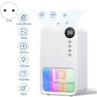 1100Ml Dehumidifier Portable Moisture Absorbers Timing Colorful Light Quiet Air Dryer for Home Bedroom Bathroom