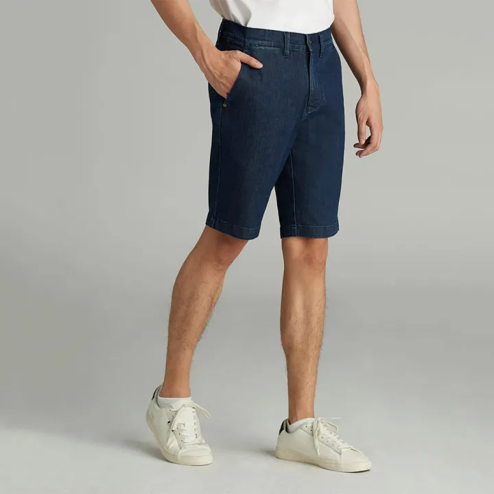 mc-jeans-กางเกงขาสั้นยีนส์ผู้ชาย-สียีนส์เข้ม-majz059