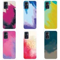 Infinix Hot 12 Case Soft TPU สีน้ำ Gradient ฝาหลังโทรศัพท์ Infinix Hot12 Case ซิลิโคน