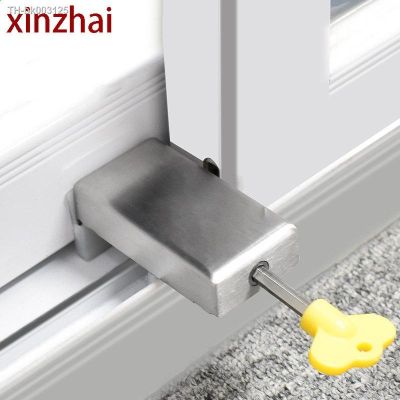 ﹍✠ Window lock stopper sliding window aluminum alloy safety lock child protection door and window anti-theft lock
