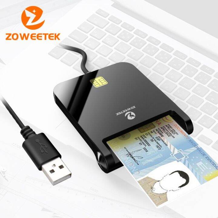 ZOWEETEK EMV USB Smart Card Reader For ID IC ATM Smart Card ZW120268