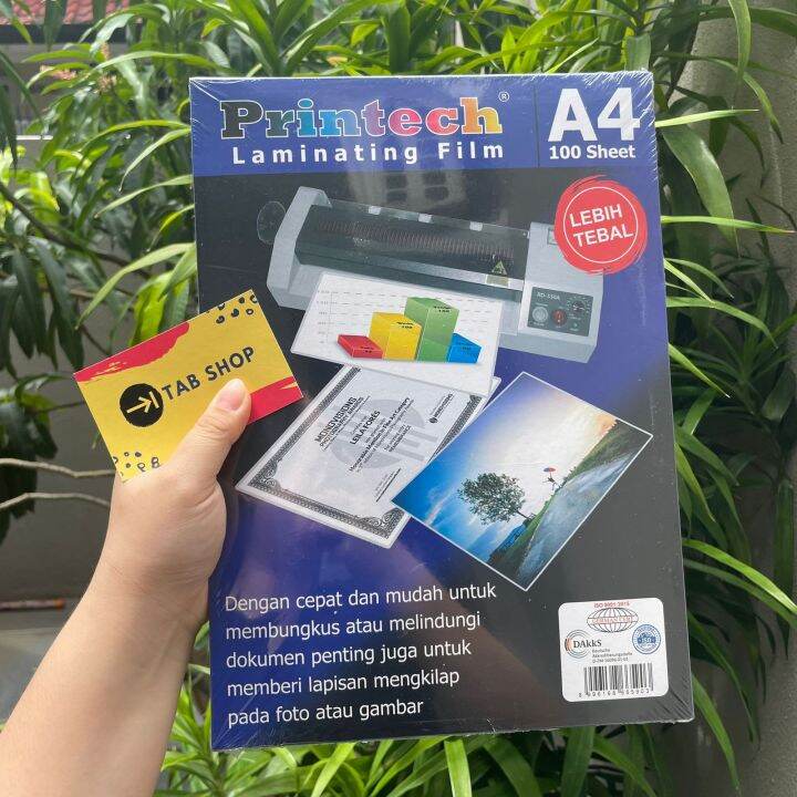 TAB SHOP - PRINTECH LAMINATING PAPER A4 100 MIC 100 SHEET - PRITECH ...