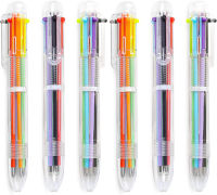 ปากกาลูกลื่นสลับสี แท่งใส ได้ 6 สี สไตล์ ปากกาลูกลื่นหกสี Ballpoint pen