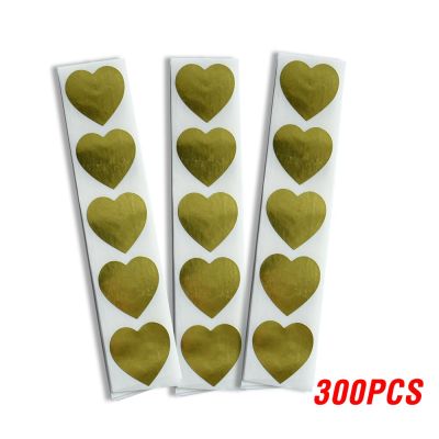 สติกเกอร์ฉลากลายตราประทับสีทองรูปหัวใจ100-500ชิ้นสำหรับบรรจุและของตกแต่งงานแต่งงานสติกเกอร์เครื่องเขียนสติกเกอร์ & ฉลาก