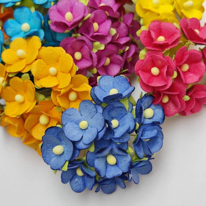 100-ดอก-ดอกไม้กระดาษ-ดอกสองชั้น-15-มม-ดอกไม้กระดาษสา-ดอกไม้ประดิษฐ์-ดอกไม้ทำการ์ด-ดอกไม้ทำมงกุฎ-คละ-10-สีสด
