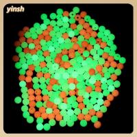 YINSH 100pc/bag ร้อน กลางคืน พลาสติก 4/5/6/8mm ลูกปัดลอยตกปลา ลูกบอลเรืองแสง ไฟส่องสว่าง สต็อปเปอร์