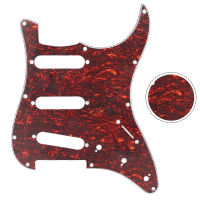 11หลุมกีตาร์ไฟฟ้า Pickguard ที่มีสีสันเซลลูลอยด์กีตาร์ Pickguard S Cratch แผ่นสำหรับ S Trat กีต้าร์ SSS เครื่องดนตรีส่วน