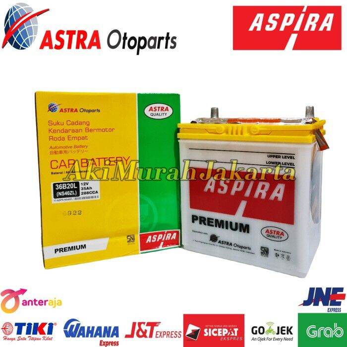 Aki Mobil Honda Brio ASPIRA ASTRA NS40ZL Aki Basah 12V / 35 Ah | Lazada