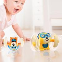 Flipping Toy Cartoon Animal Shape Voice Control Safe Electric Rolling Monkey Toy for Baby