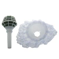 2 PC DIY Foam Bouquet Handle Bridal Floral Wedding Flower Holder Decoration with Lace Trim