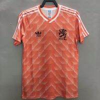 2022 2023 ล่าสุด เสื้อกีฬาแขนสั้น ลายทีมชาติฟุตบอล Holland 1988 ชุดเหย้า สไตล์เรโทร ไซซ์ S-XXL AAA