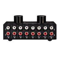 Switcher 6 in 2 Out หรือ 2 in 6 Out Headphone Speaker Switcher Stereo Sound Source Signal Selection Switcher, อินเทอร์เฟซใช้ RCA